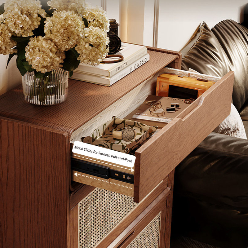 Solid Wood 1 -Drawer Accent Cabinet