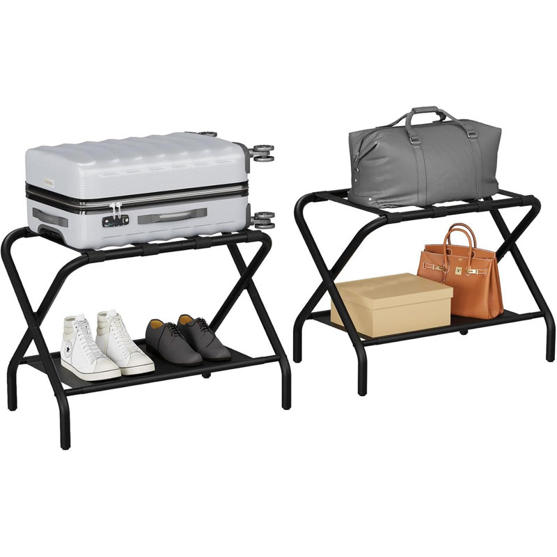 Black Luggage Rack Pack Of 2, Black