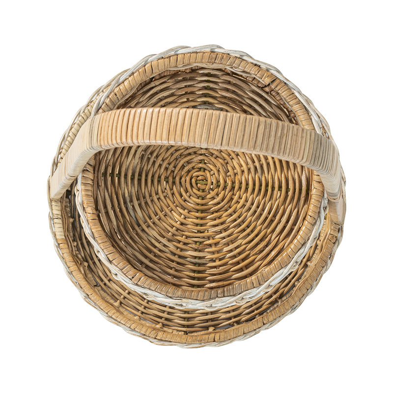 Provence Rattan Two Tiered Server - Whitewash/Natural