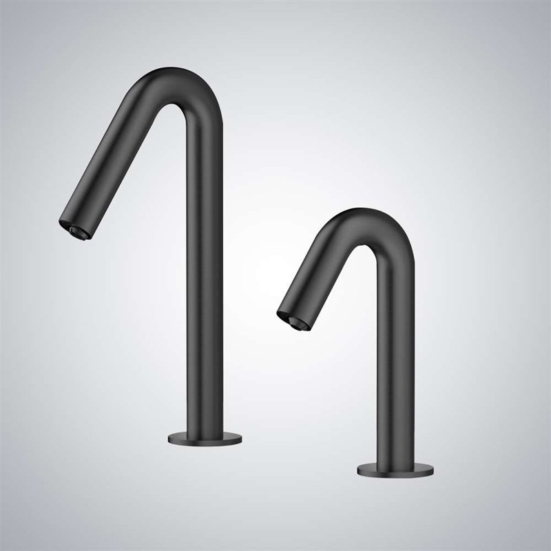 High Quality Temperature Control Sensor Faucet and Soap Dispenser, Matte Black