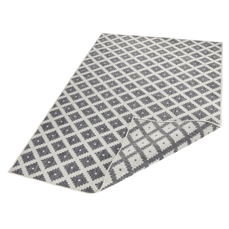 Nizza Flatweave Grey Rug, Rectangle 160 x 230cm