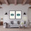 Coastal Retreat Oceanic Duology: Abstract Circles Diptych-618073099