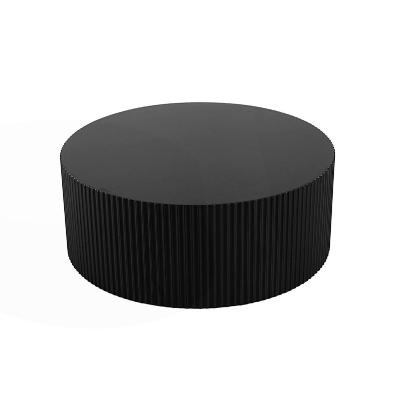 Table basse ronde moderne avec motif en relief accrocheur, table centrale