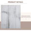 Paravent pliable 5,5 pi 4 panneaux de paravent pliables, blanc