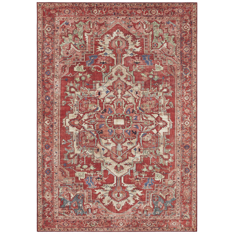 Leta Tufted Red Rug, Rectangle 200cm x 290cm