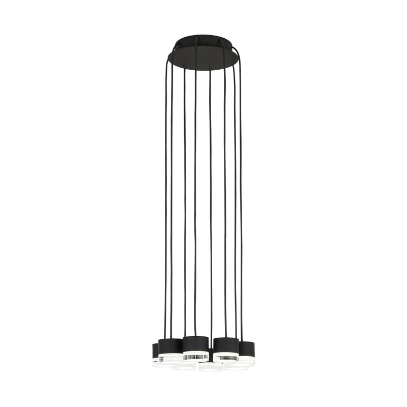 Gable 8 - Light LED Pendant, Nightshade Black