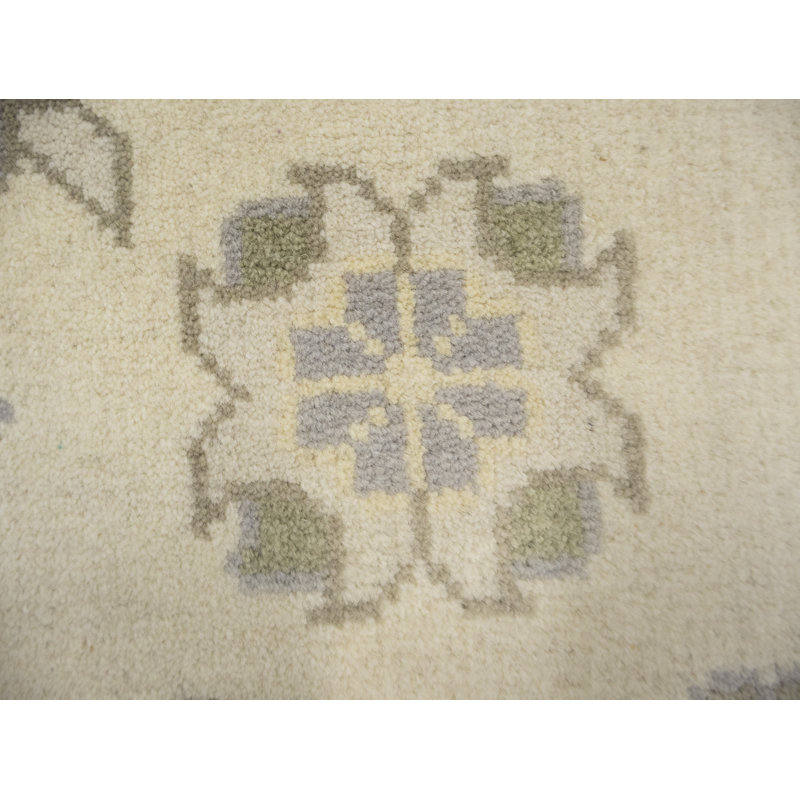 Tapis oriental unique à motif floral Oushak de style palatial 12 x 24