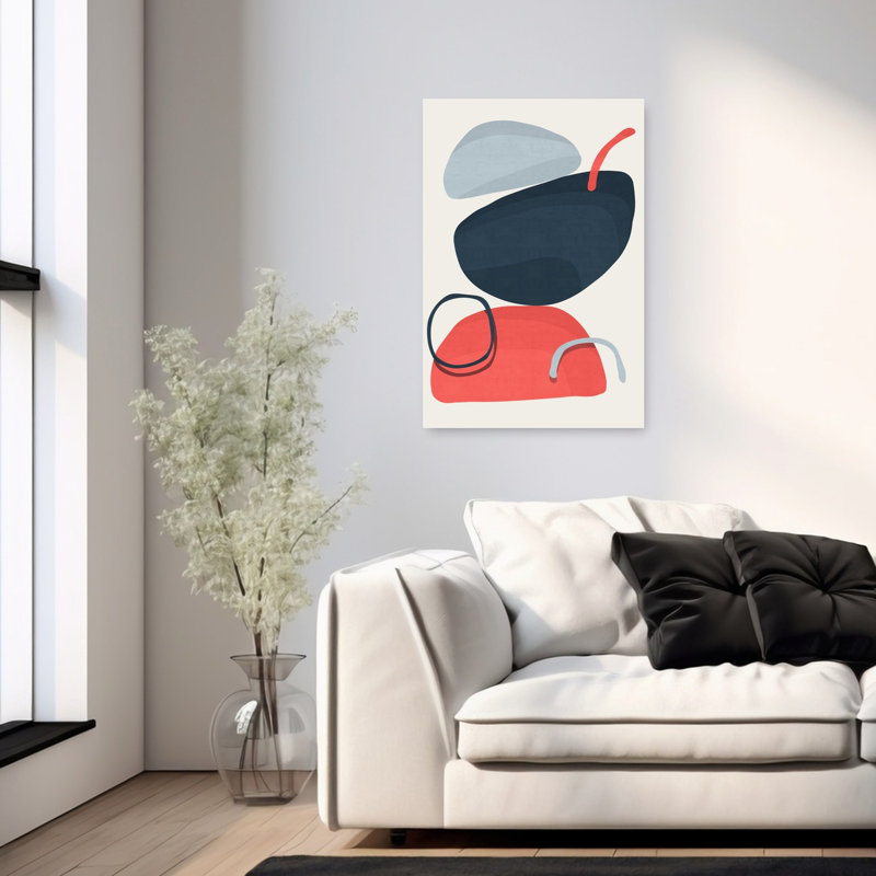 Reproduction d'art contemporain abstrait moderne, H 36 po x l 24 po