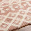Dusty Pink Modern Shaggy Rug, Geometric Easy to Clean Rug For Living Room, Dining Room, Bedroom-108296022