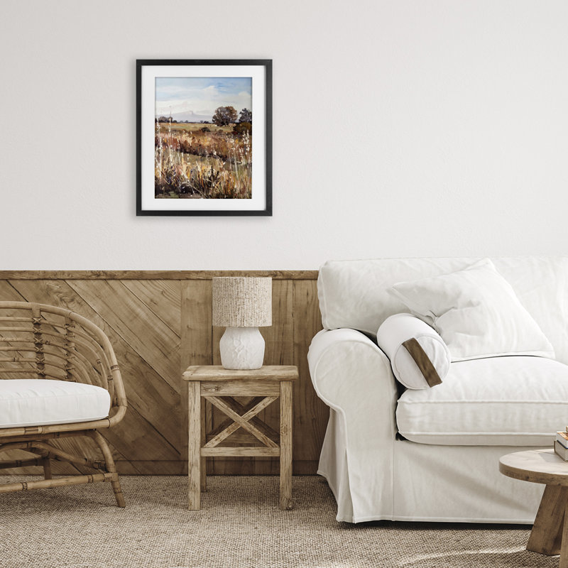 «Peaceful Meadow Expression», reproduction sous verre encadrée, design par Alonza Saunders, Cadre noir minuit sous verre