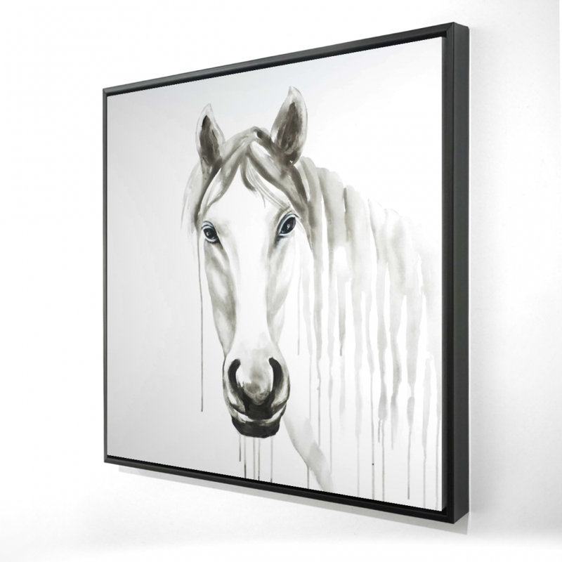 «Cheval blanc solitaire», H 24 po x l 24 po