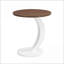 Ensemble de tables basses ovales et rondes 2 en 1 blanches pour le salon, facile à assembler et peu encombrant
