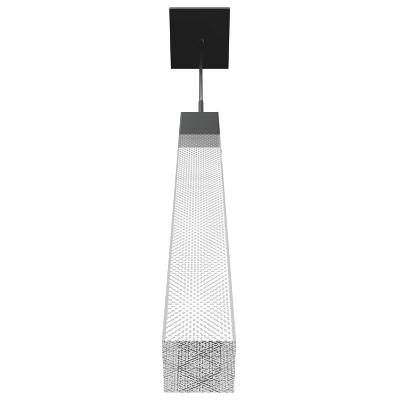 The Original Glacier Snow Collection 1 Light Acyrlic Pendant, Matte Black