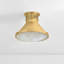 Highclere Flush Mount in Aged Brass and Off-White by Mark D. Sikes-1779793216-1779793218