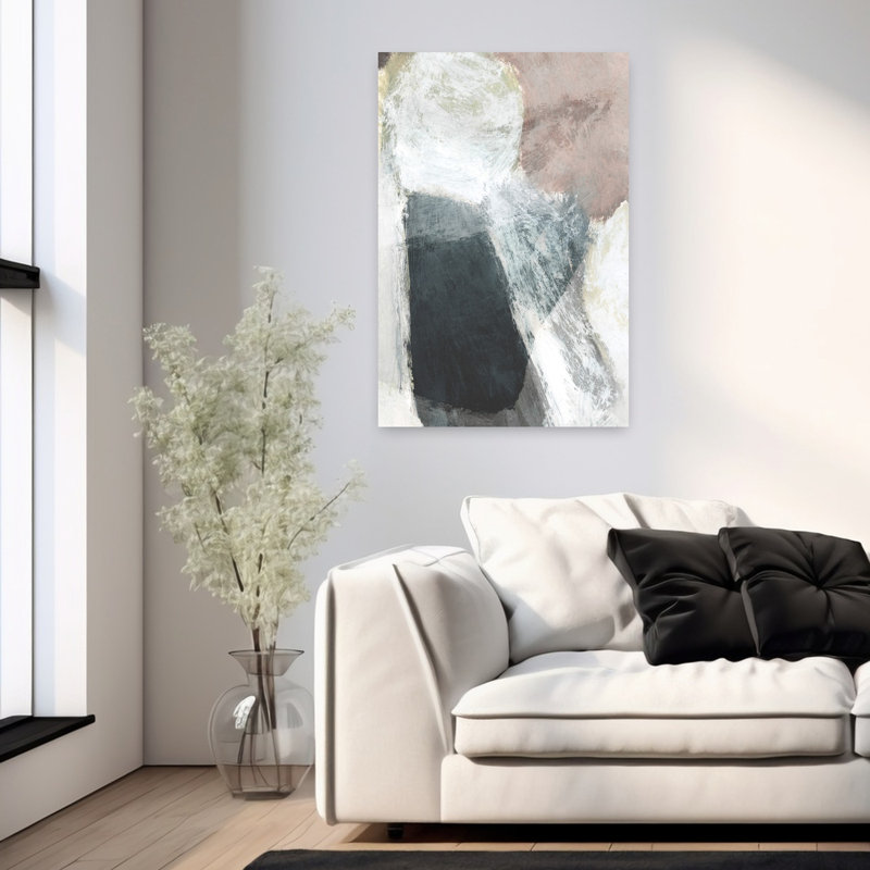 Art contemporain contemporain abstrait, H 36 po x l 24 po