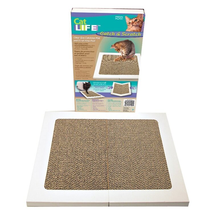 Pawtitas Waterproof Brown Trapping Cat Litter Mat, X-Large