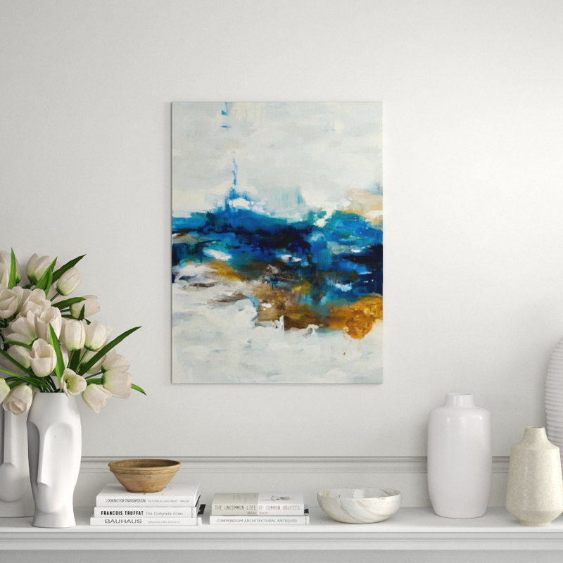 Far Ocean Painting by Samuel Kane, 71" H x 54" W x 1.5" D, Knife Gel