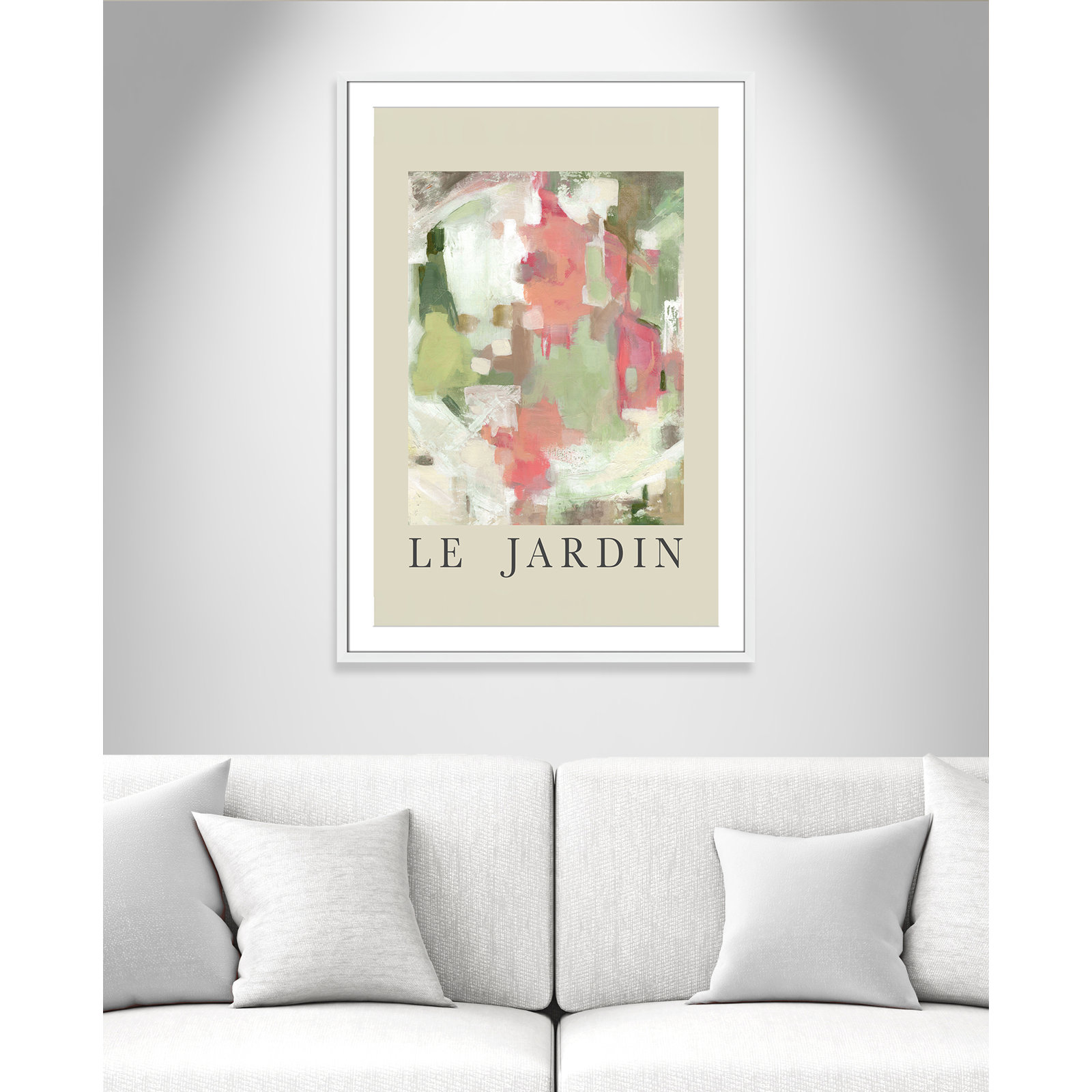 Botanical Poster Collection " Le Jardin " by Carol Robinson, Yes, 41.5" H x 29.5" W x 1.25" D, White Single Picture Frame