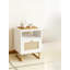 Table de chevet en rotin avec rangement, table de chevet moderne Mid-Century avec tiroir et tablette ouverte, table d'appoint Boho Farmhouse pour chambre à coucher et salon