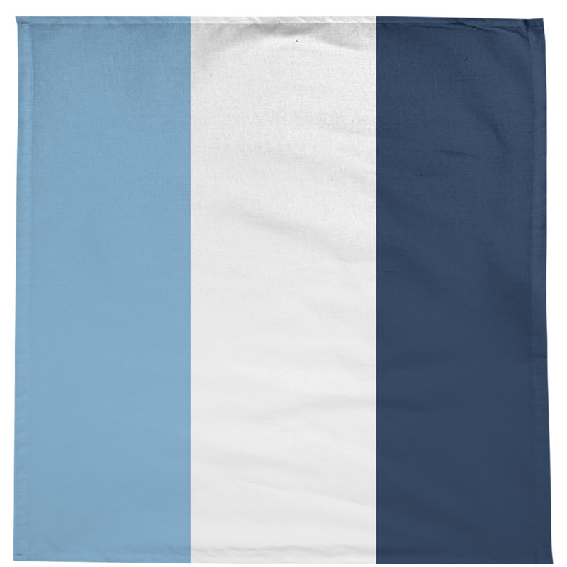 North Carolina Striped Cotton Blend Tablecloth, Baby Blue/White/Navy