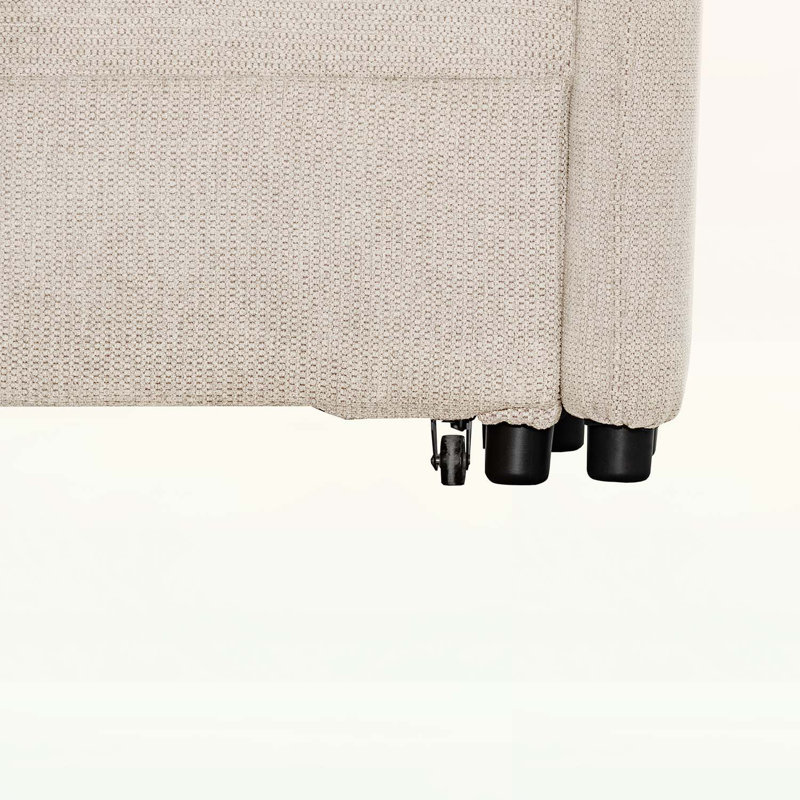 Fauteuil-lit multifonctionnel avec carte d'ordinateur et ports USB, Creamy White