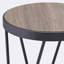 Table d'appoint en chêne gris vieilli et noir