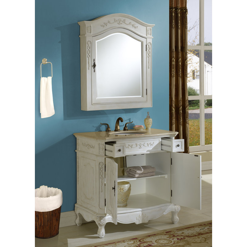 Ensemble de meuble-lavabo simple 36 po Burnet, Blanc antique