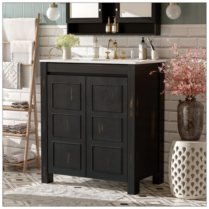Meuble-lavabo pour salle de bain, Espresso