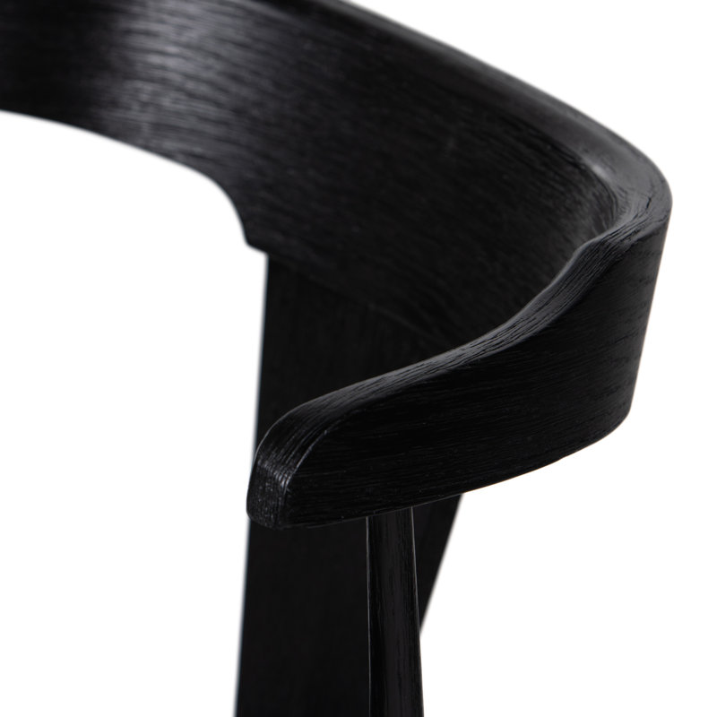 Garth Ripley Counter & Bar Stool, Bar Stool (29" Seat Height), Black Oak