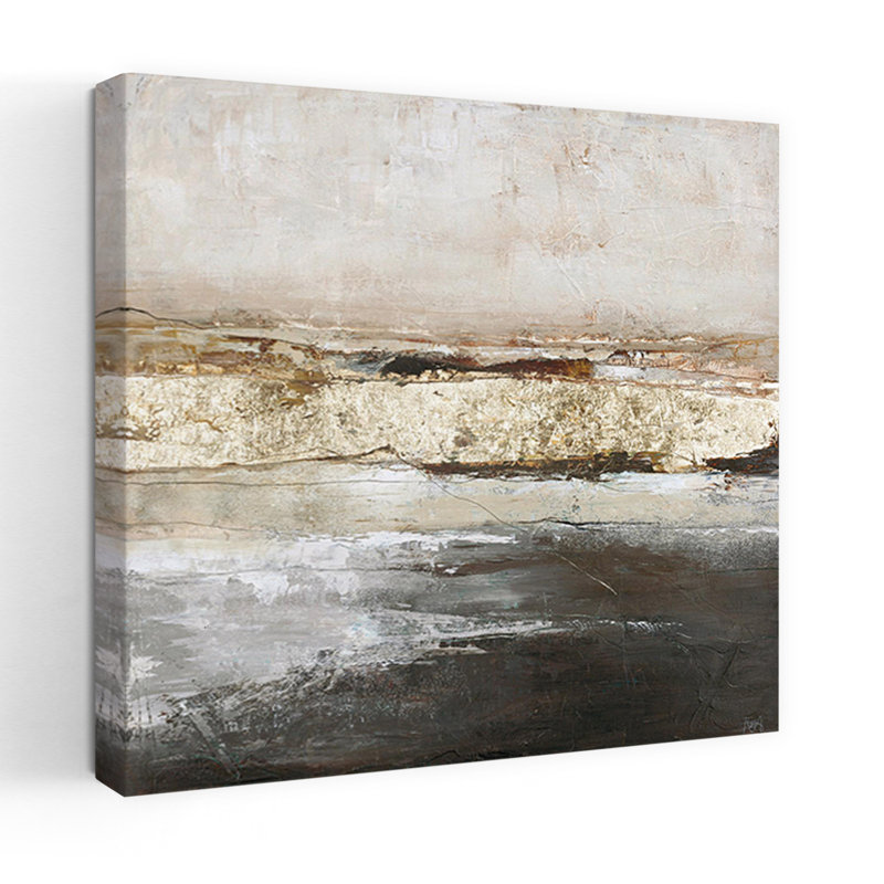 «Low Limit Gold», art contemporain abstrait, H 18 po x l 18 po