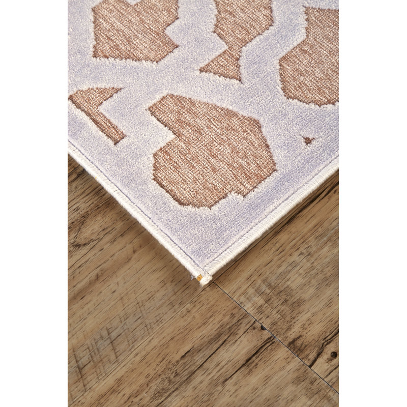 Blush / tapis blanc Ewald, Rectangle 9'8" x 12'7"