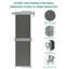 Auvent rétractable 71 po x 236 po à double face - intimité et résistant à l'eau et aux rayons UV, gris-127278468-127278469
