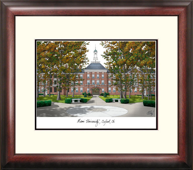 Alumnus lithographique, reproduction de photo encadrée NCAA, Redhawks de l'Université Miami