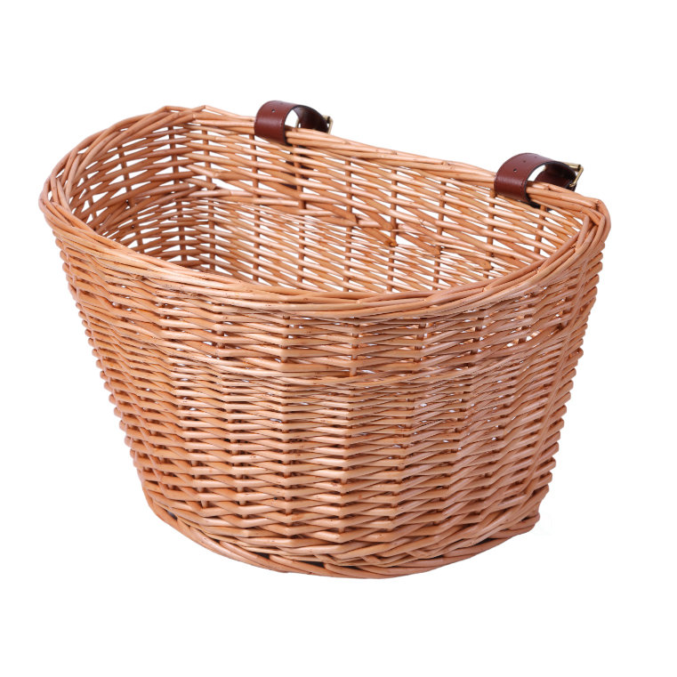 Panier avant en osier pour vélo, Naturel