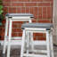 Tabouret de selle, finition patinée-142807994-142807995