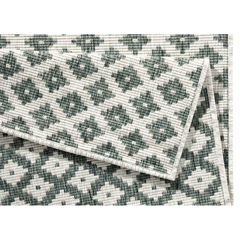 Nizza Flatweave Green Rug, Runner 80 x 250 cm