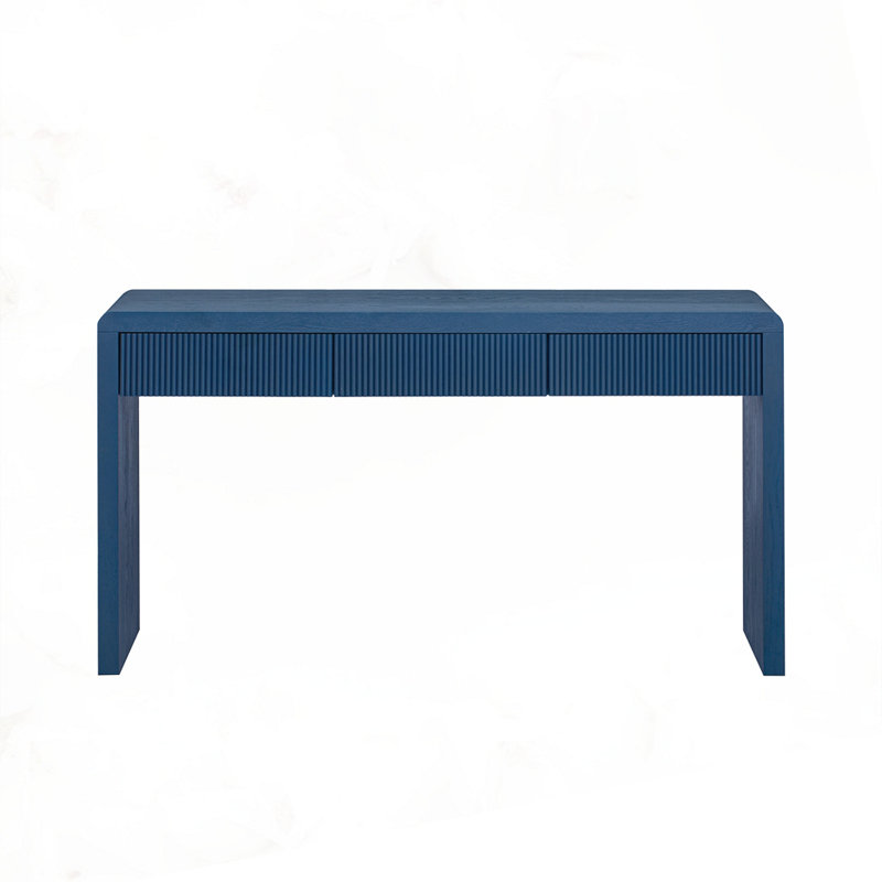 Console rustique avec tiroirs, Marine