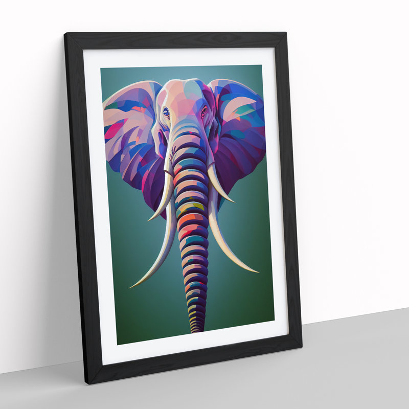 Splendid Elephant - Framed Print, Black Framed, 64cm H x 46cm W x 2cm D