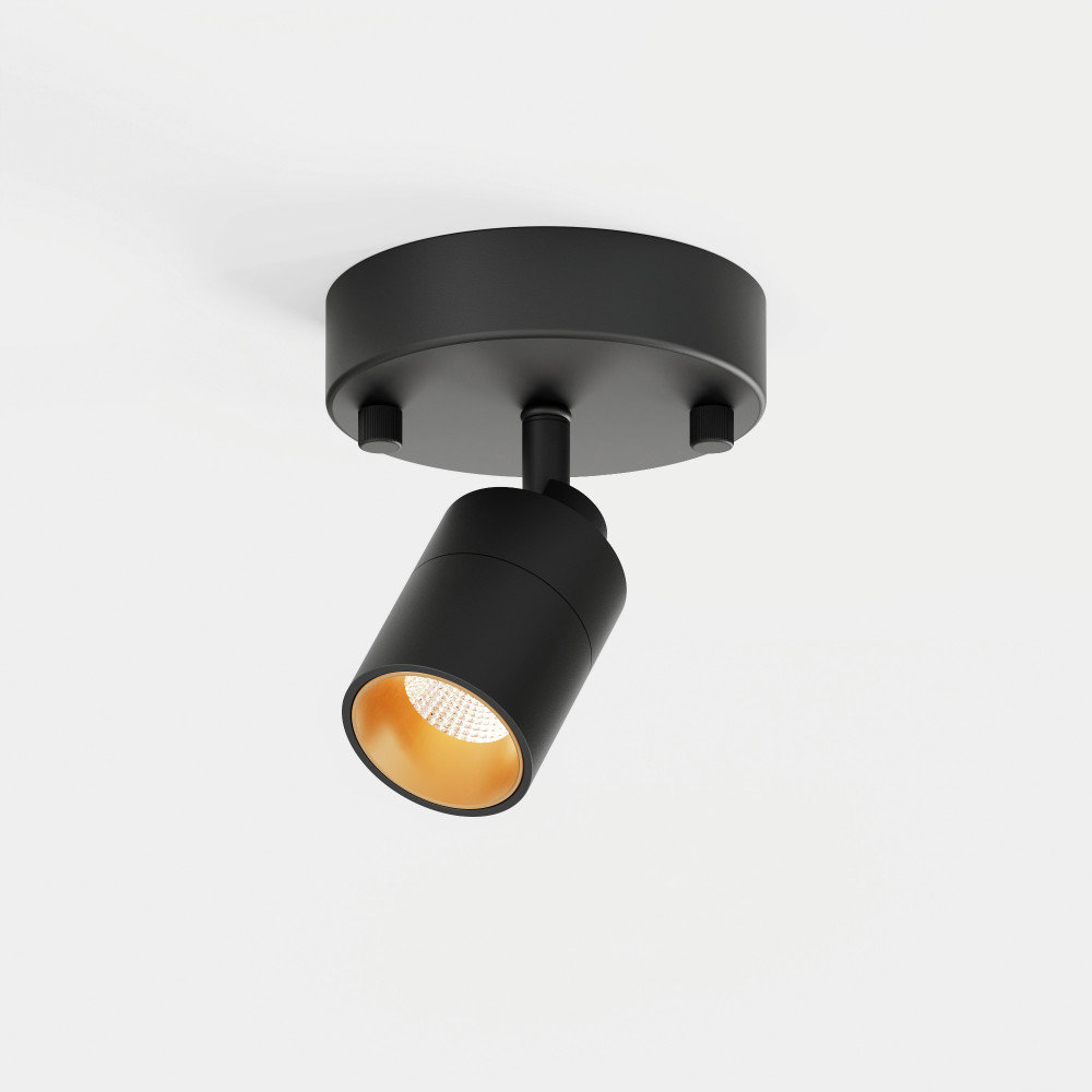 Shura 1-Light Integrated LED Monopoint Wall Sconce Spotlight w/ Rotatable Light Head, 3000K, 490LM Vidalite 