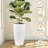 Set Of 2 Faux Rattan Tall Planters Outdoor Indoor Large Planters With Water Level Monitor Inner Bucket, Automatic Watering-1083613646