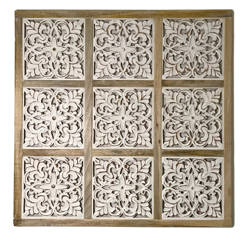 Handmade Boho Plants & Flowers Wall Decor on Solid Wood