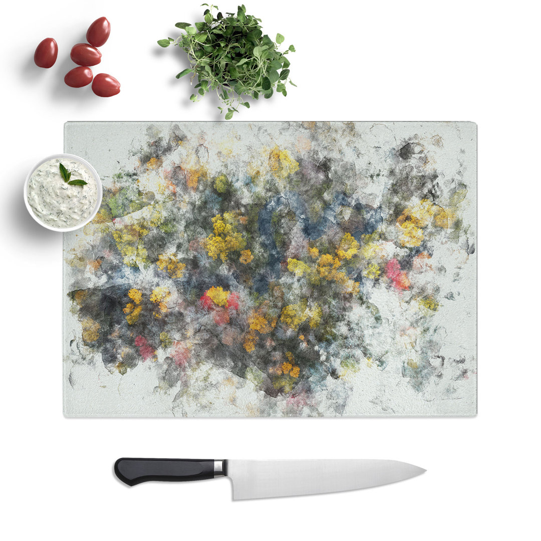 Tempered Glass River Through an Autumn Forest Chopping Board
