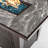 42Inch Rattan Fire Pit Table With Ceramic Tile Tabletop