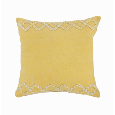 Hand Woven Bordered Cotton Throw Pillow Cover
