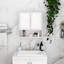 Armoire murale de salle de bain moderne avec portes à double miroir - Options de tablettes réglables peintes en blanc et peu encombrantes