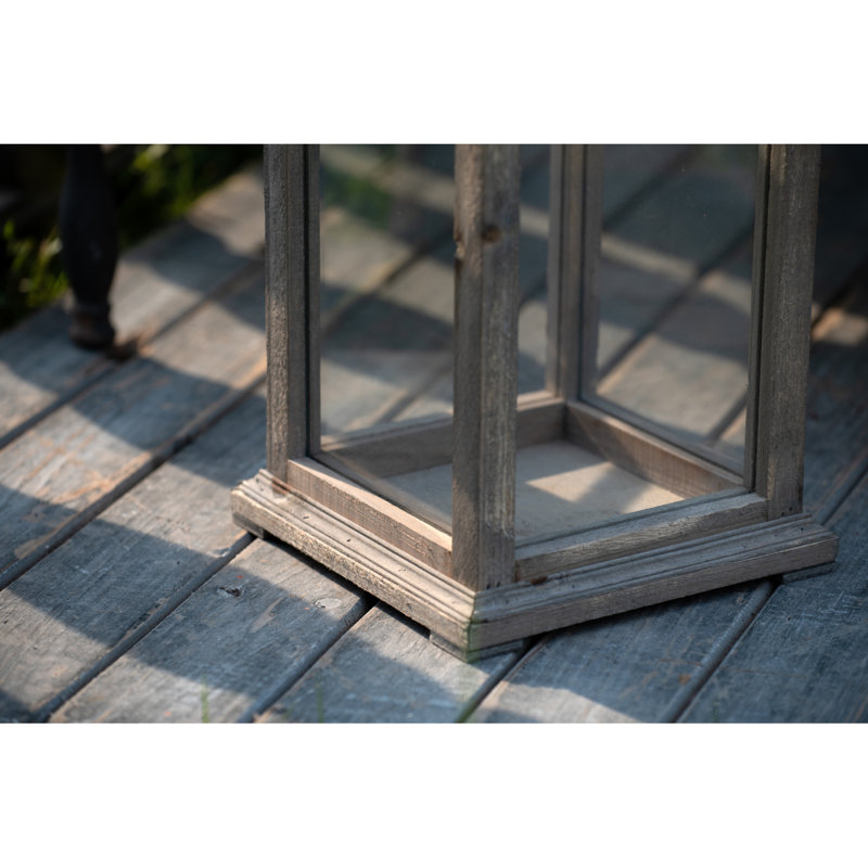 Lanterne de bougie en bois décorative, porte-lanterne ouragan
