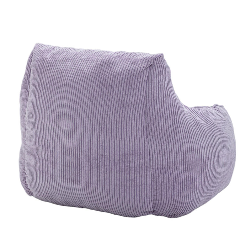 Fauteuil à billes en velours côtelé Compression, Mauve