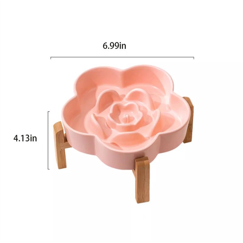 Bol pour animal à alimentation lente, Rose