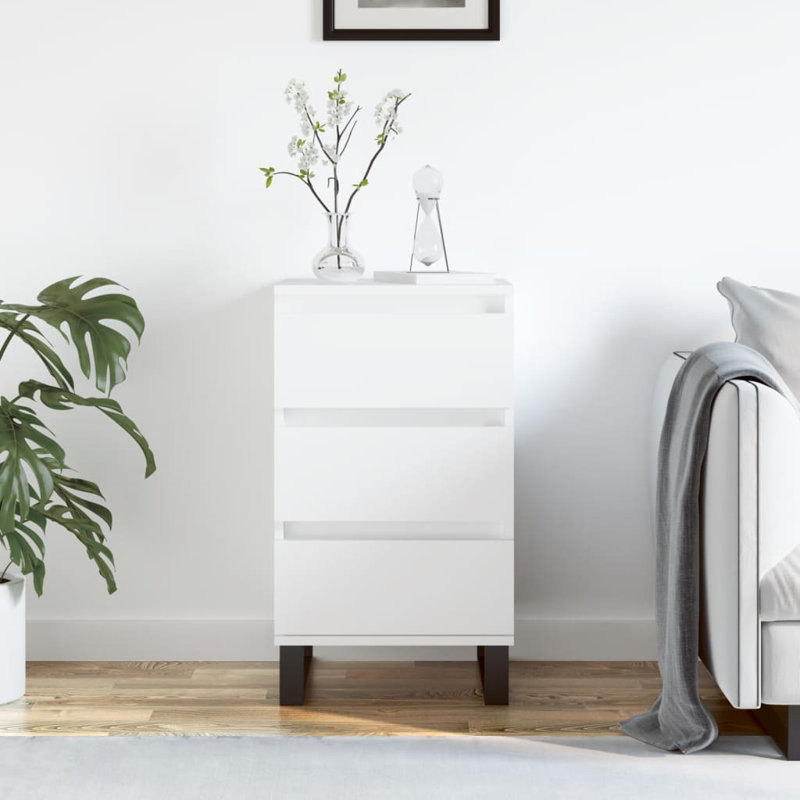 Janey End Table, White