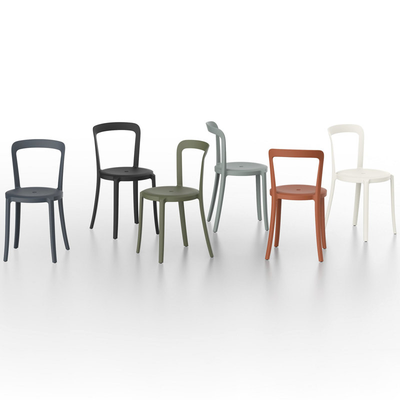 On & On Recycled PET Side Chair by E. Barber and J. Osgerby, White